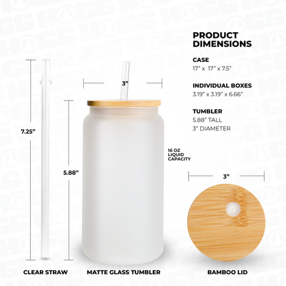 16oz Glass Tumbler