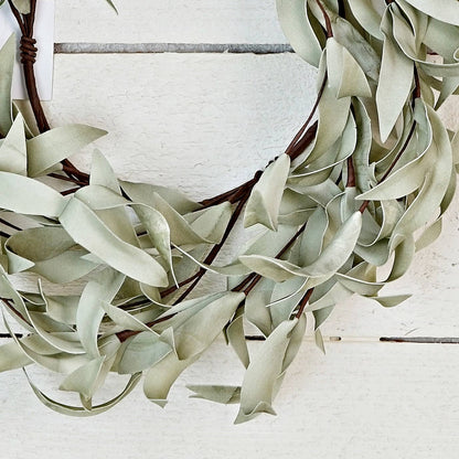Flocked Herb Leaves Wreath (14")