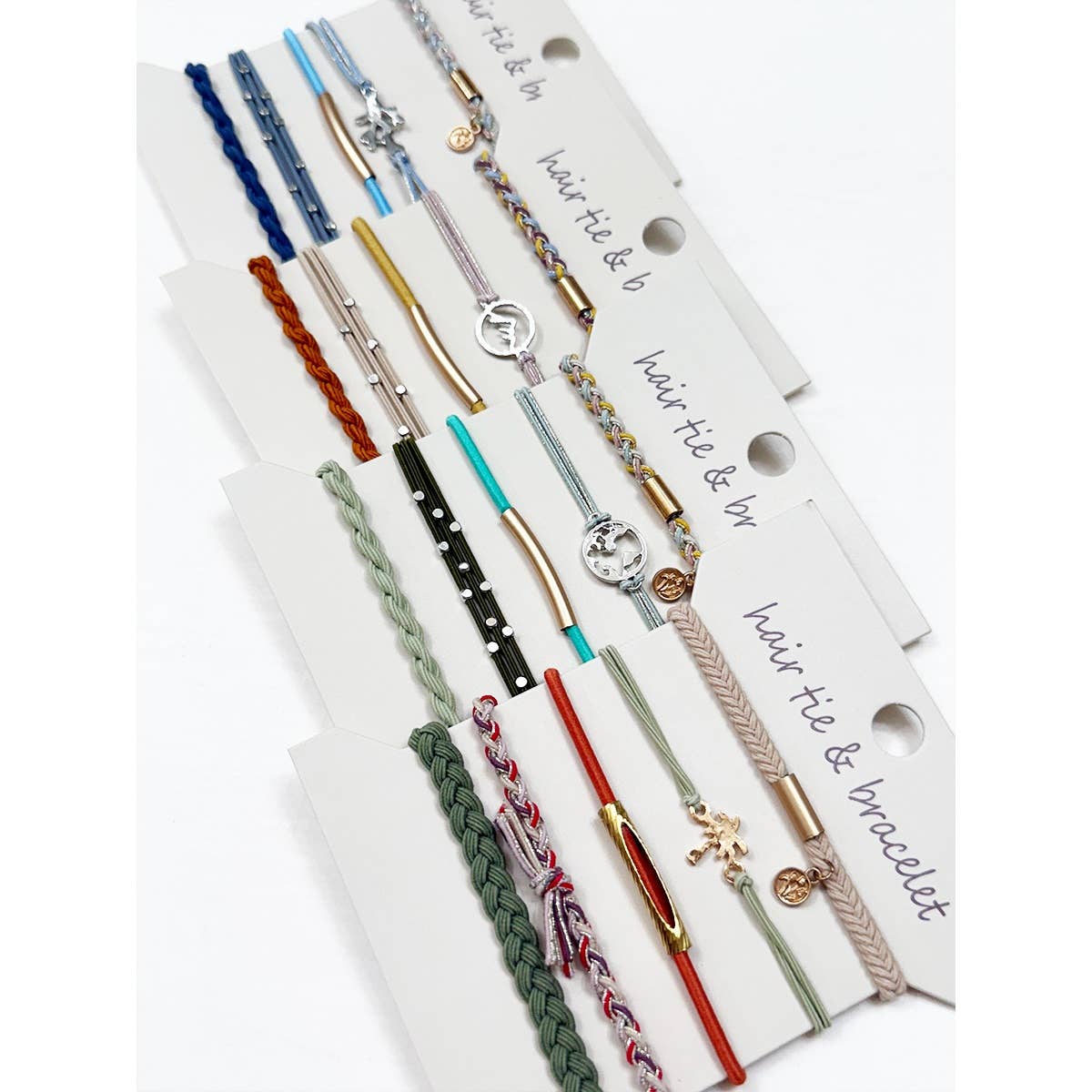 Boho Hair Tie Bracelets- 5pk