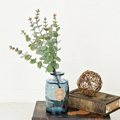 Flocked Green Eucalyptus Leaves