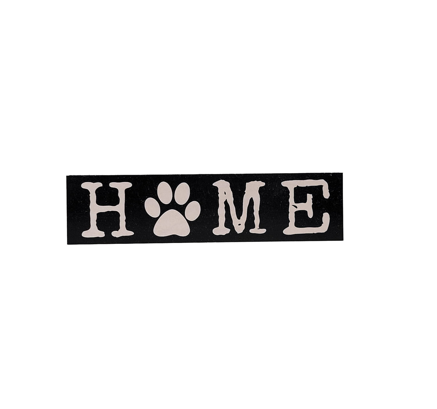 Home With Dog Paw Shelf Décor Sign - Dog Signs