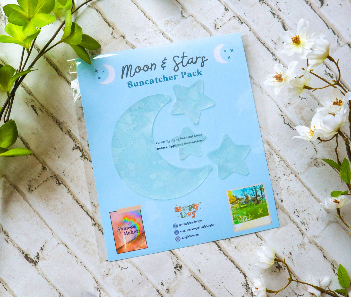 Moon and Stars Suncatcher | 4 Suncatcher Set