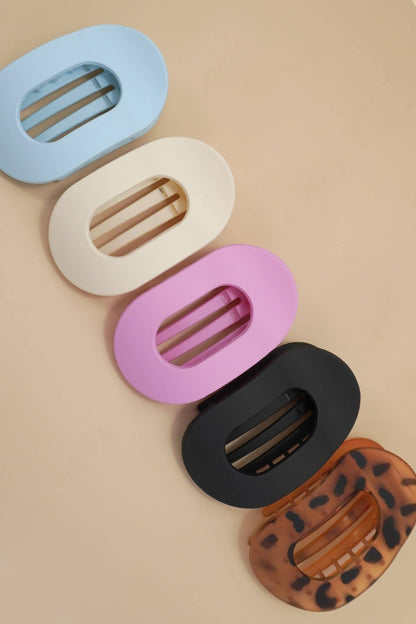 Oval Flat Hair Clip- Wide
