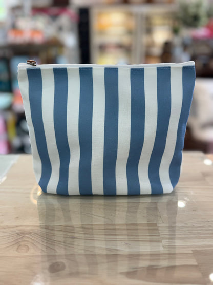 Striped Canvas Accessory Bag