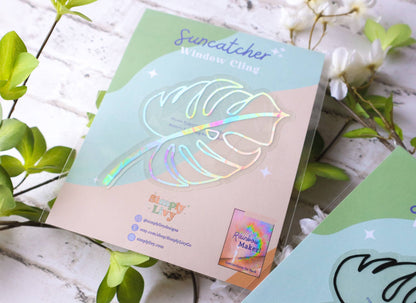 Monstera Leaf Suncatcher Window Cling