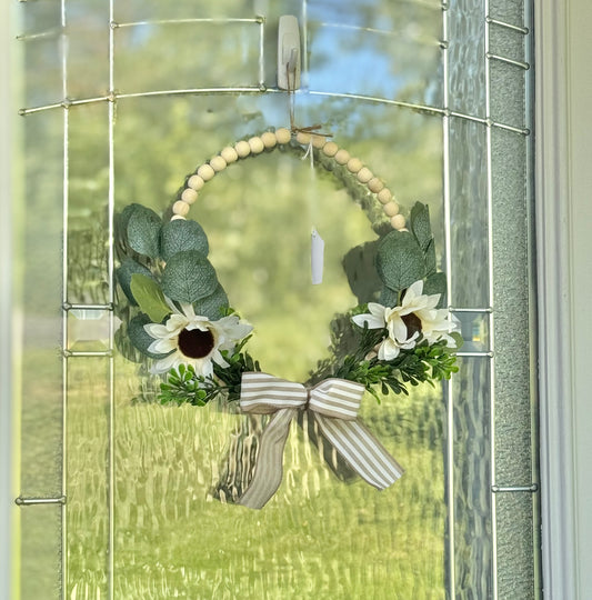 Striped Bow Fall Wreath