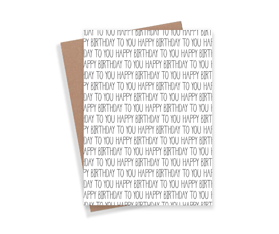 "Happy Birthday" Greeting Card