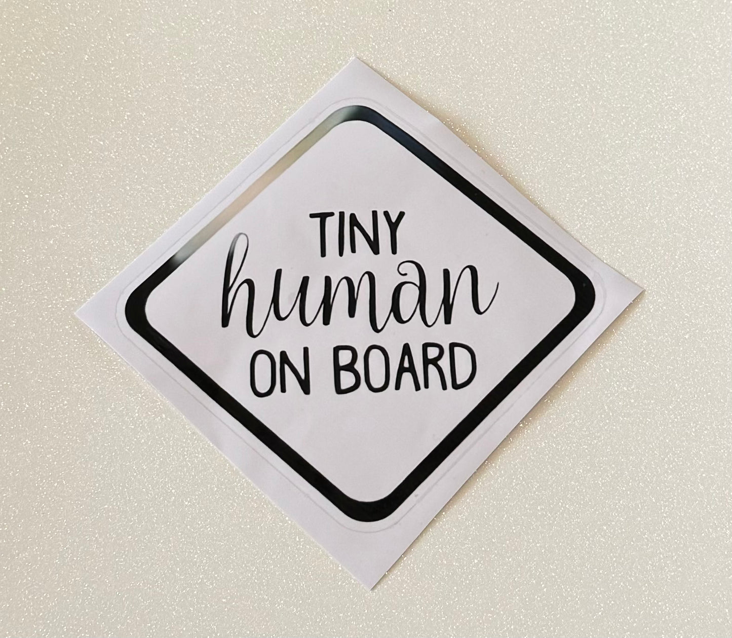 Tiny Human On Board Car Decal