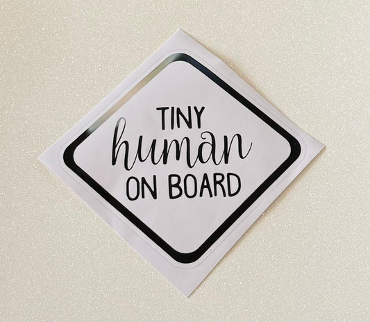 Tiny Human On Board Car Decal