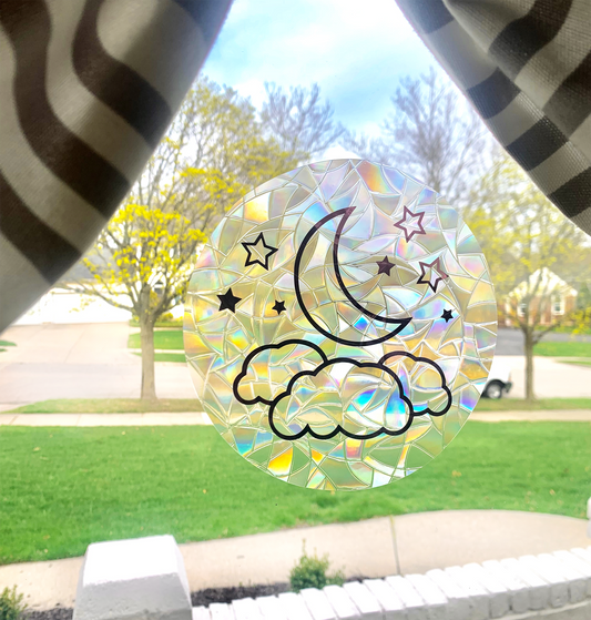 Sky Suncatcher | Moon, Stars, & Clouds Window Cling