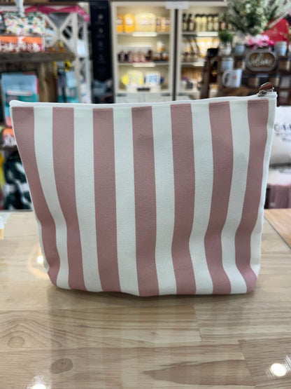 Striped Canvas Accessory Bag