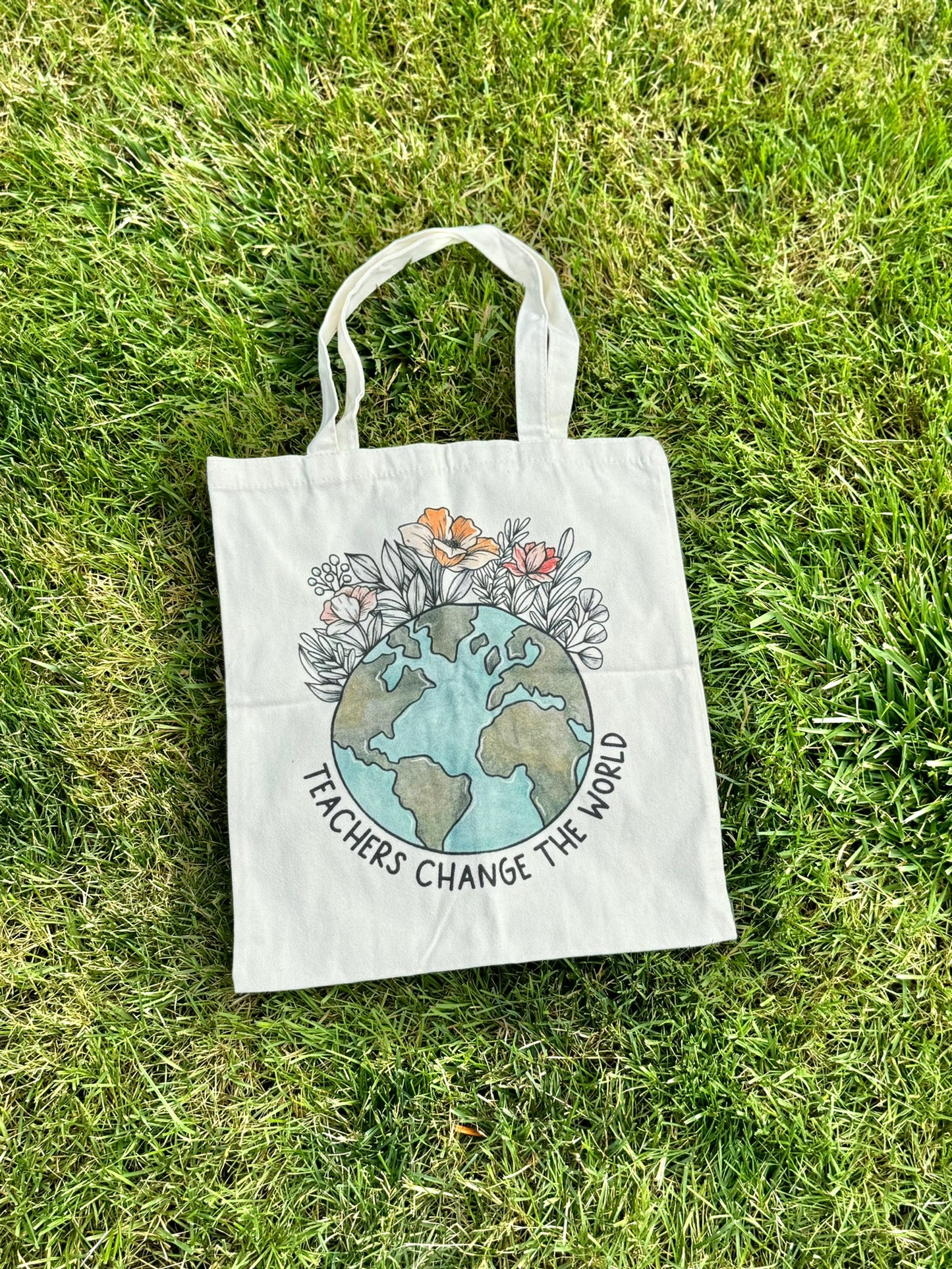 Teachers Change The World Canvas Bag