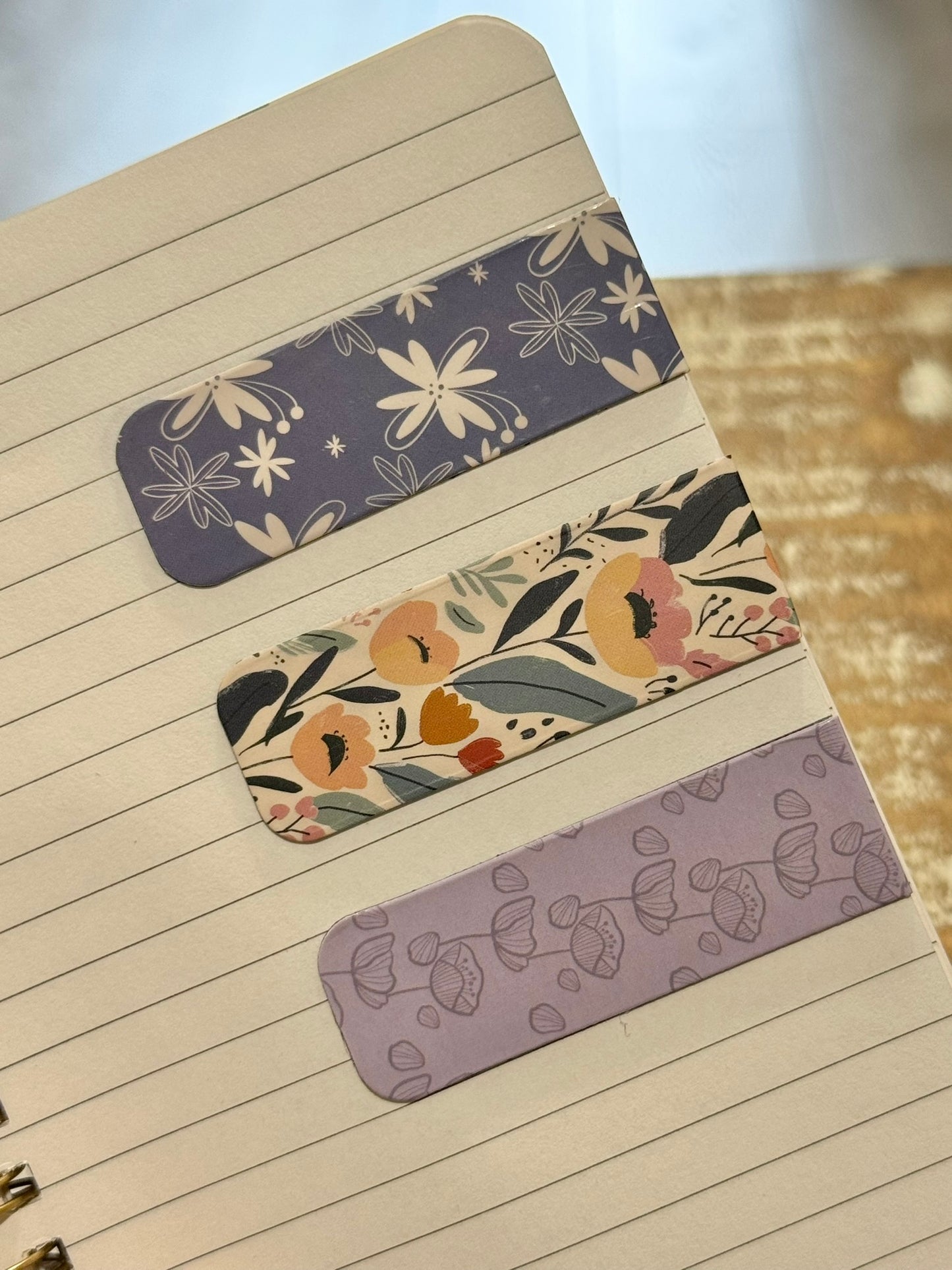 Floral Magnetic Bookmarks