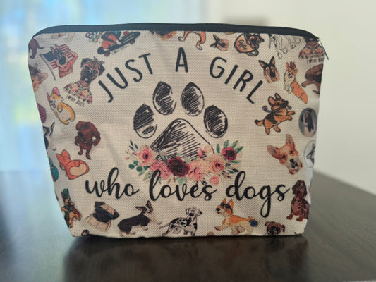 Just A Girl Who Loves Dogs- Accessory Bag