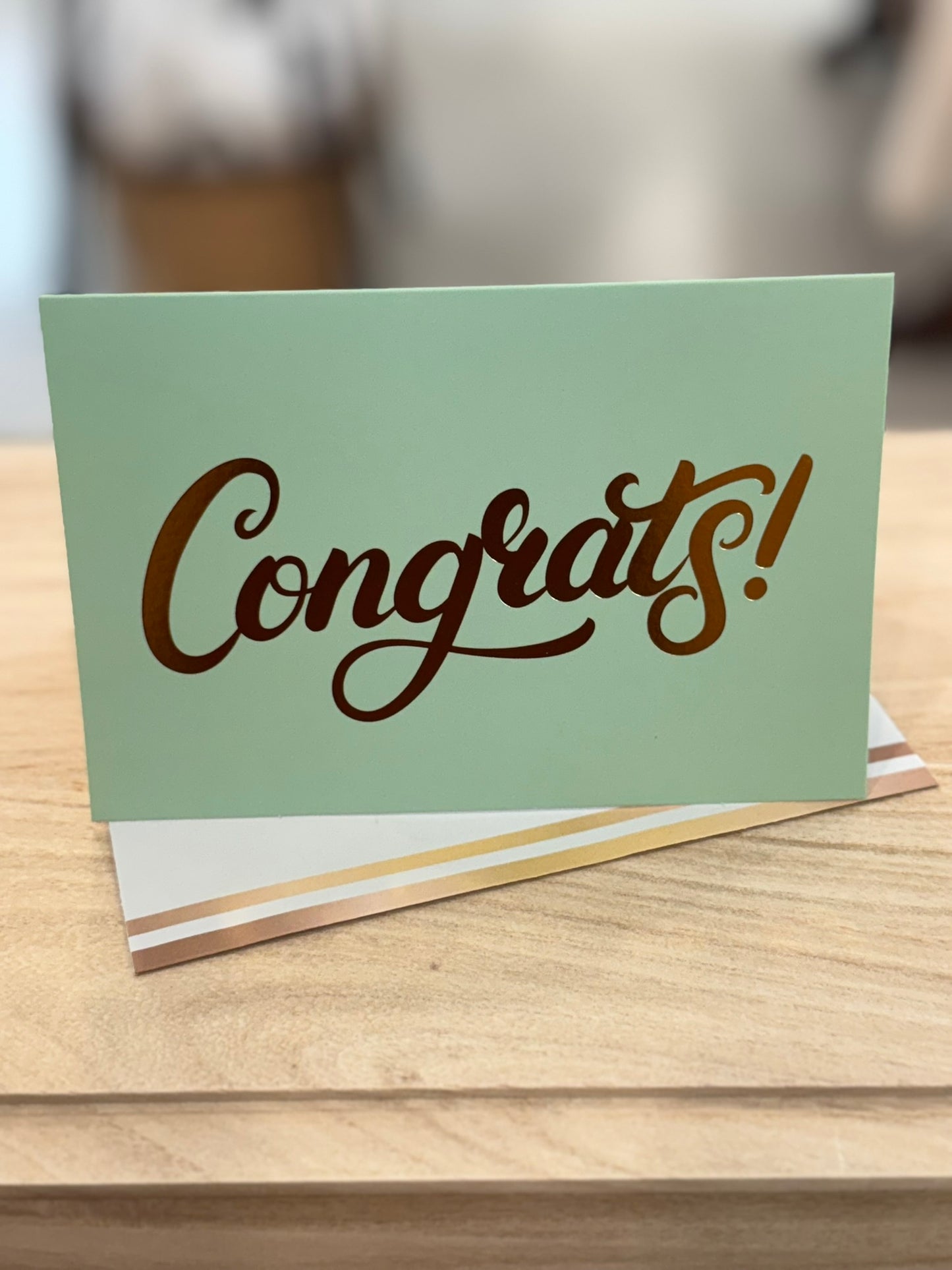 Congrats! Card (Light Teal)