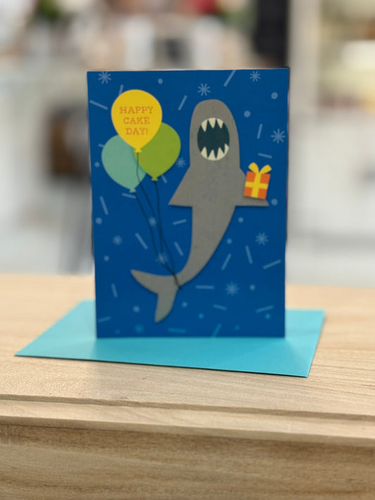 Shark- Happy Cake Day Card