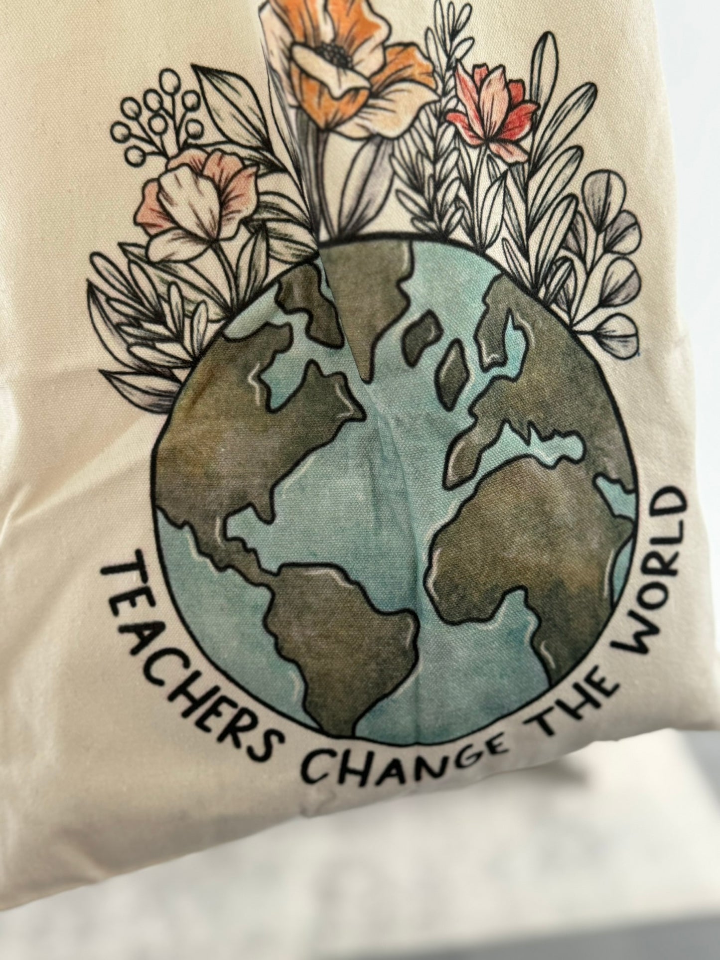 Teachers Change The World Tote Bag