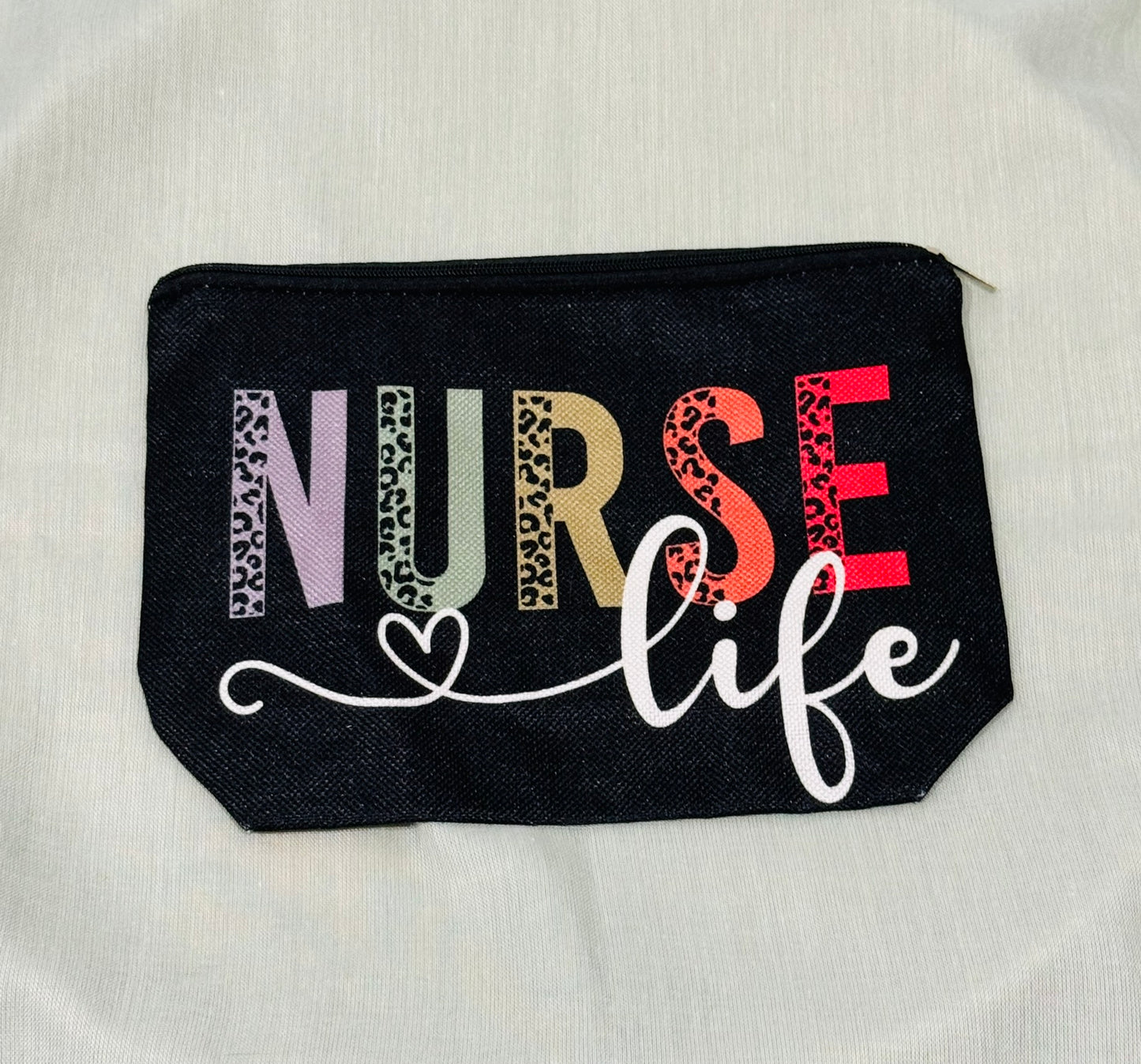 Nurse Life Canvas Makeup Bag