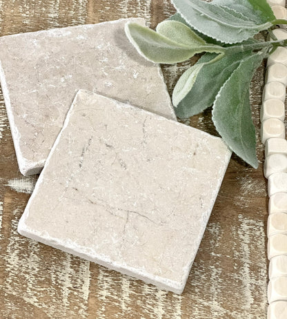 Travertine Coasters- Set of 2