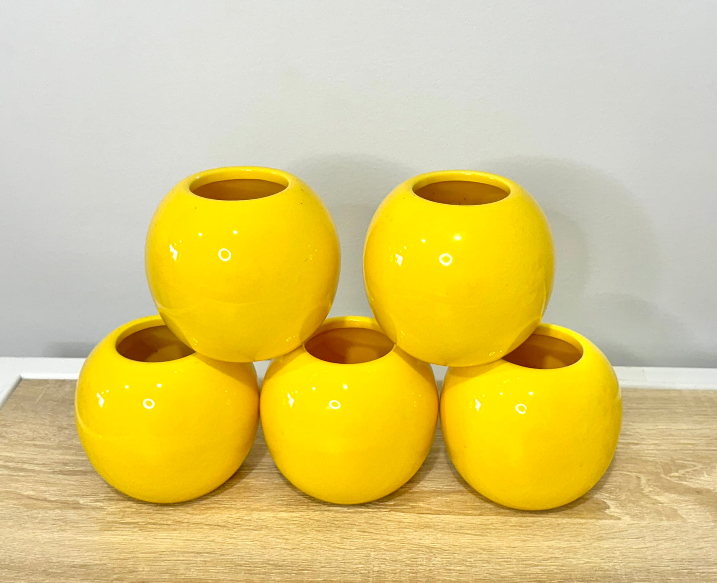 Yellow Ceramic Planters