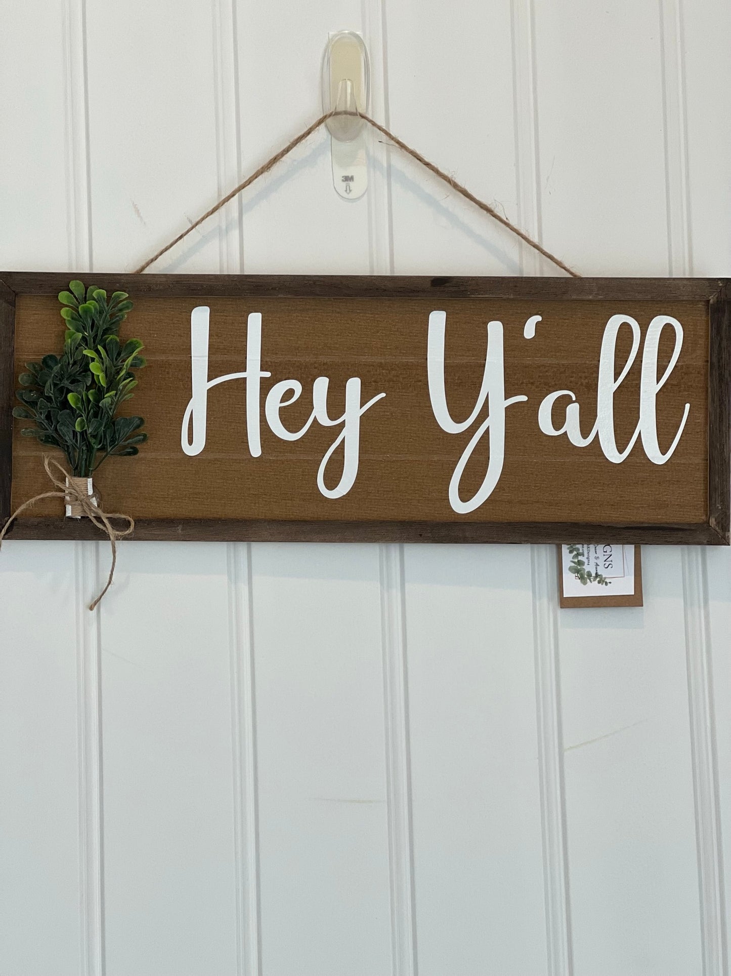 Hey Y'all Hanging Sign