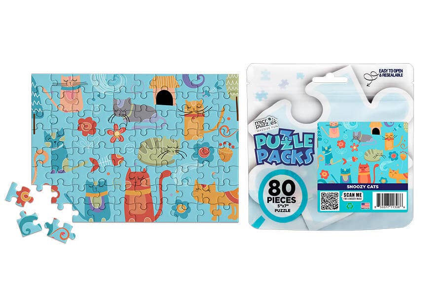 Children's puzzle with animal illustrations and packaging on a white background