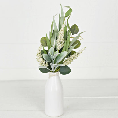Mixed Eucalyptus, Lamb Ear and Heather Stem