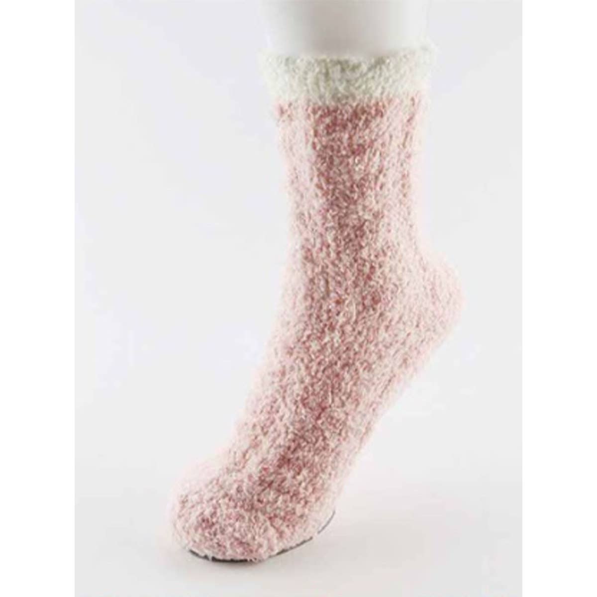 Assorted Cable Knit Pattern Two Tone Cozy Socks