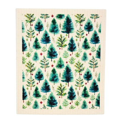 Christmas Tree Farm Swedish Dishcloth