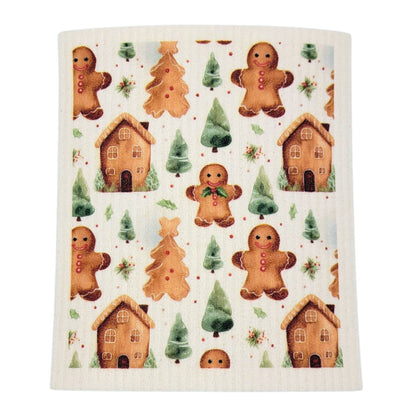 Gingerbread Cookies Swedish Dishcloth