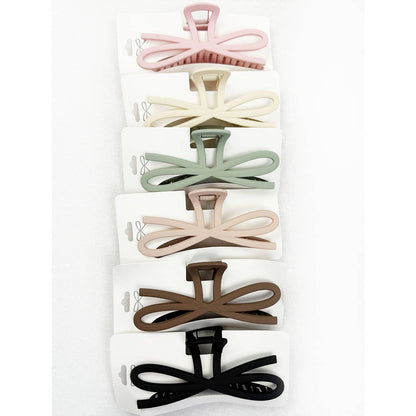 Soft Tone Jumbo Knotted Bow Hair Clip Claw