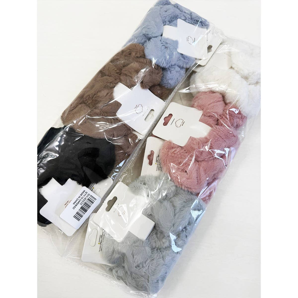 Soft Faux Fur Scunchie Set