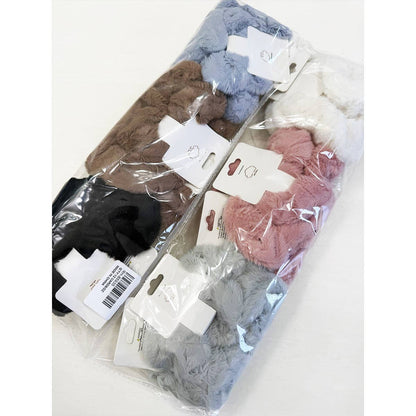 Soft Faux Fur Scunchie Set
