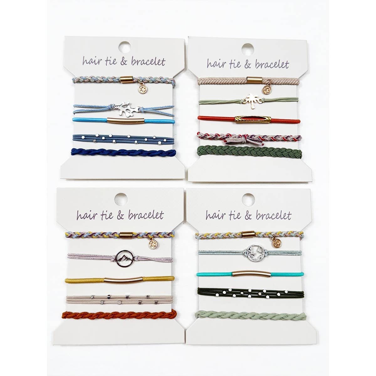 Boho Hair Tie Bracelets- 5pk