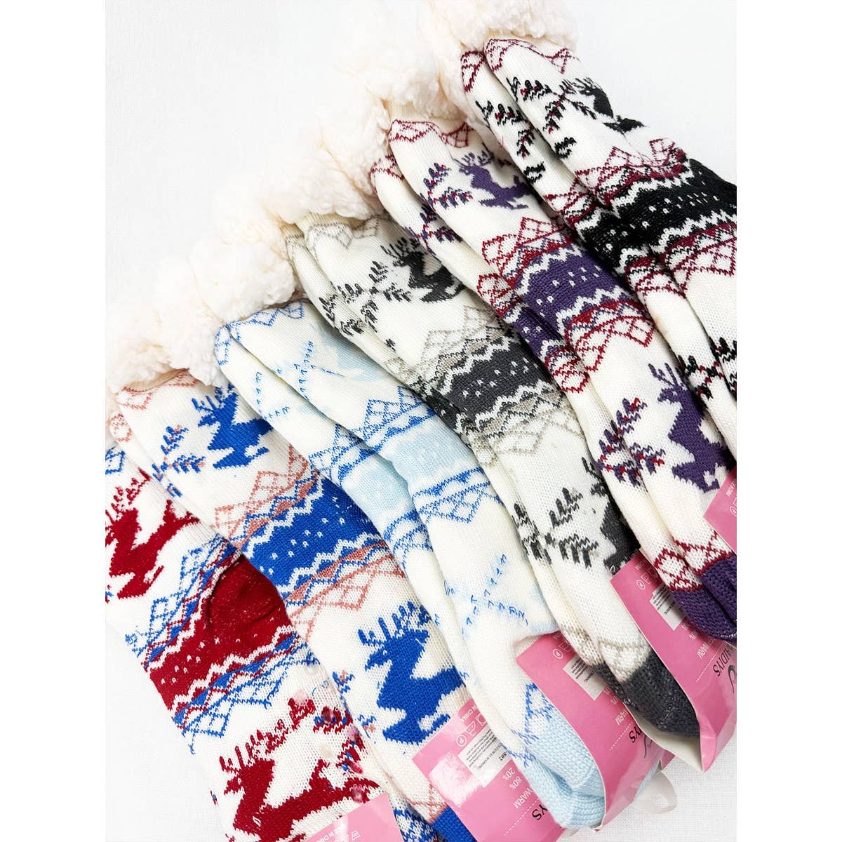 Reindeer Anti Skid Knit Winter Socks