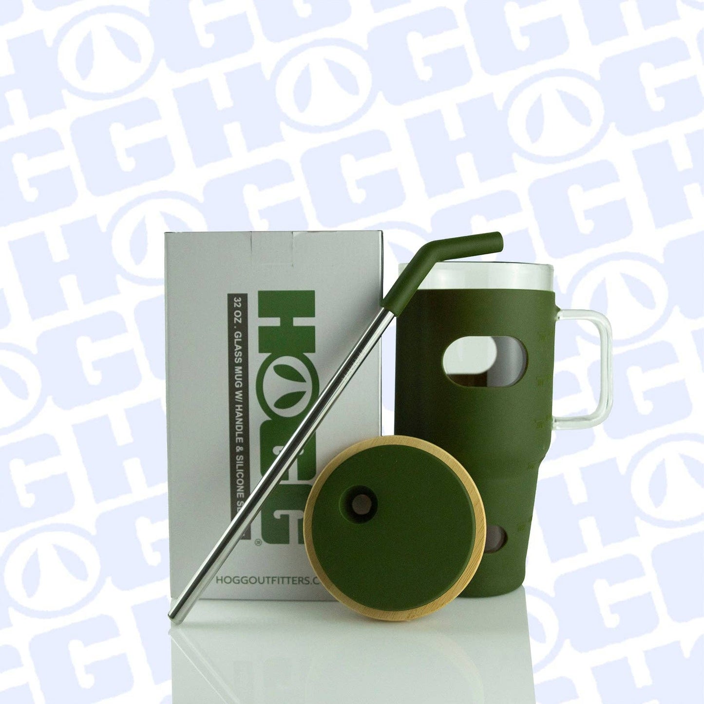 32oz Glass Tumbler w. Handle
