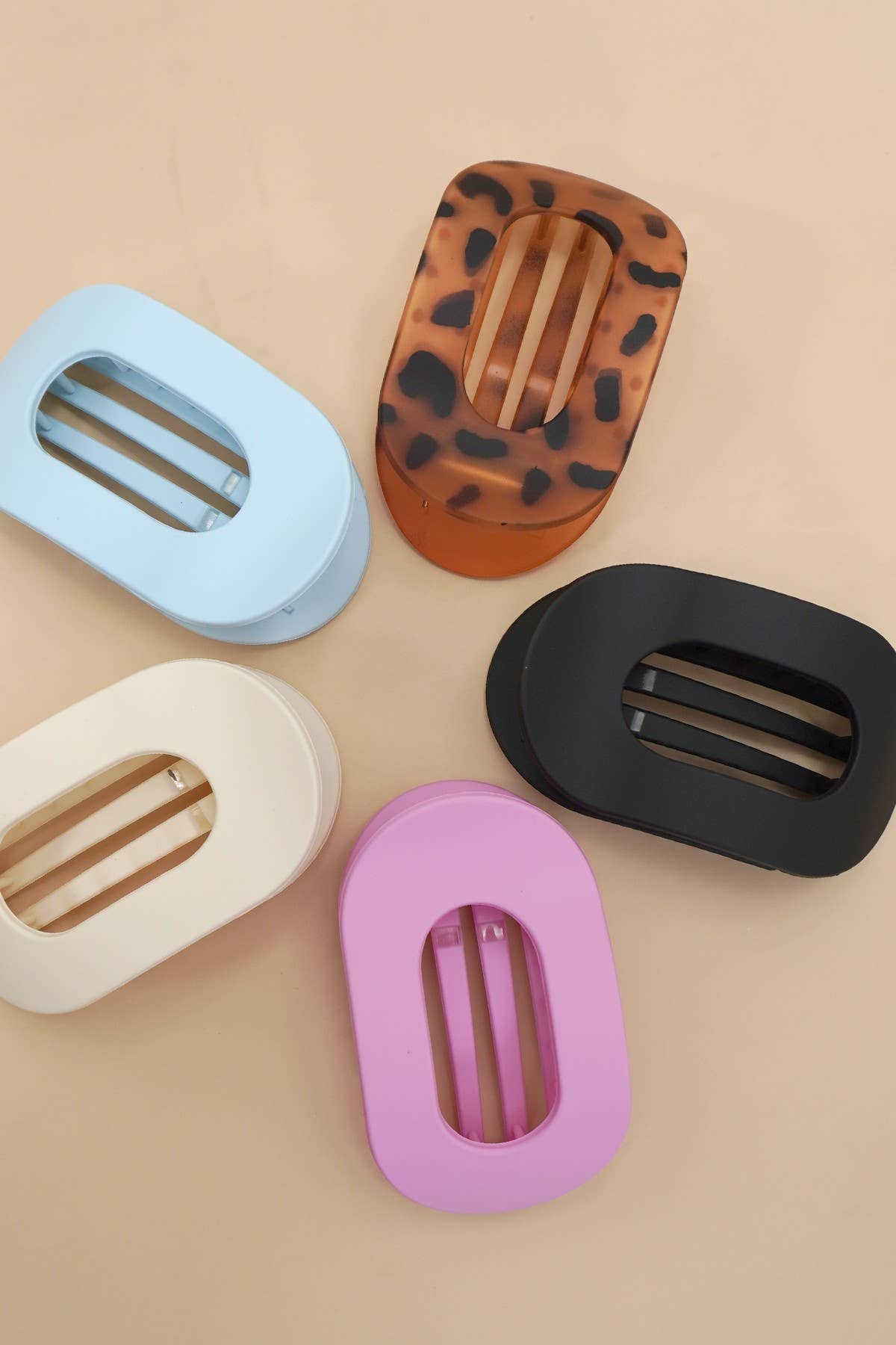 Oval Flat Hair Clip- Wide