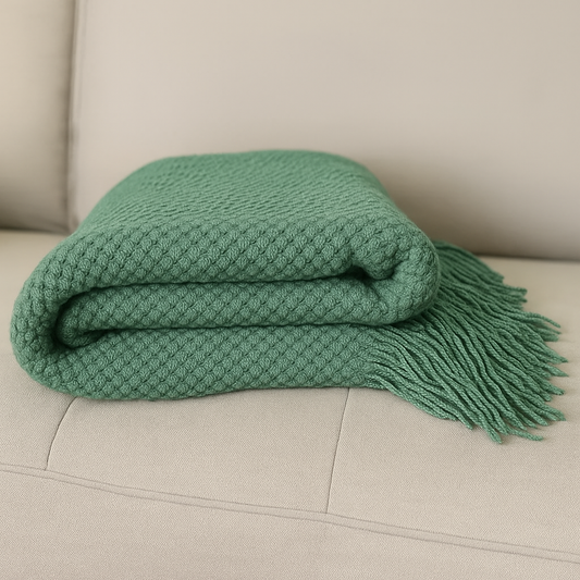 Eucalyptus Textured Knit Throw Blanket  – 50"x60"