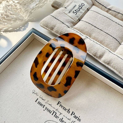 Oval Flat Hair Clip- Wide