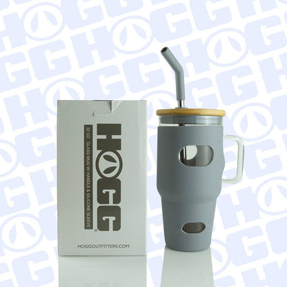 32oz Glass Tumbler w. Handle