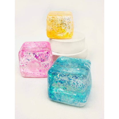 Viral Glitter Ice Cube Squishy Toy