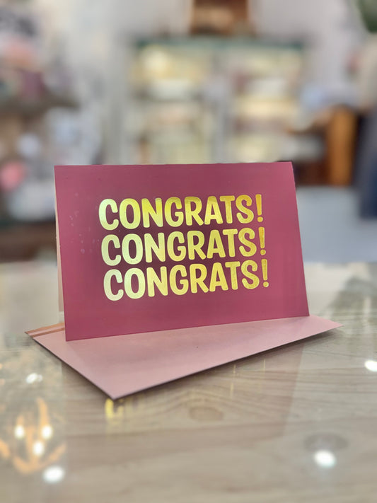 Congrats Congrats (Maroon) Card